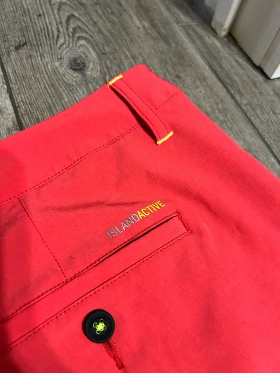 Tommy Bahama Island Active Men's 42 Red Cargo Shorts with Mesh Pockets - Picture 5 of 7